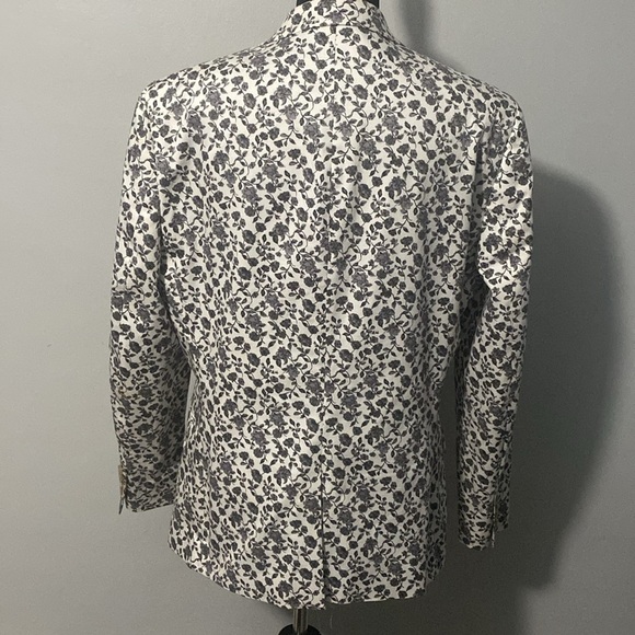 JF J. Ferrar Men’s Floral Suit Coat Blazer Wedding Party Dress Jacket 42S - Picture 8 of 9